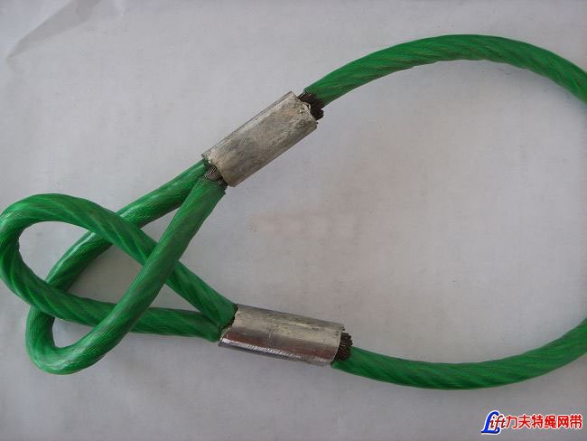 双扣注塑钢丝绳索具-双扣注塑钢丝绳-涂塑钢丝绳-压制注塑钢丝绳索具