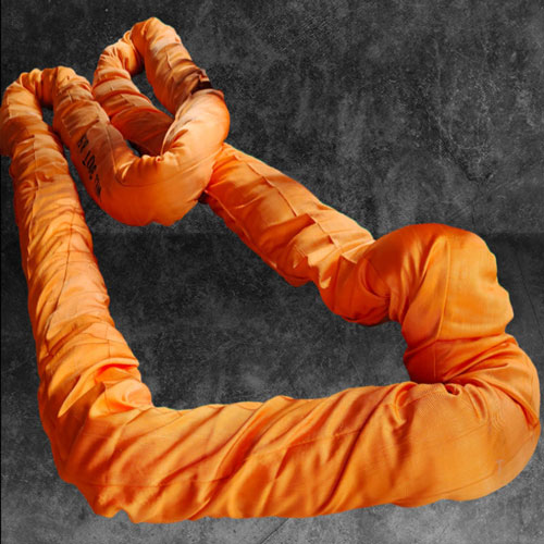 Orange 8:1 100 Tonne Polyester Round Sling,120mm Heavy Duty Straps For Lifting Large equipment