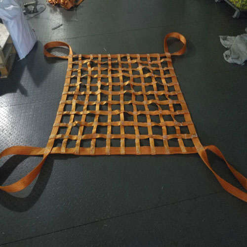 Load bearing 500kg Lifting Net Flat Polyester Sling Hoisting Net Cargo Lifting Bag Material Handling Straps Safety Cargo Hanging Net Tear Resistance Lifting Net Straps