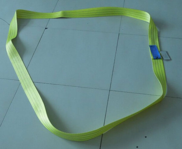 High strength 1000 kg polyester single ply one way sling flat endless webbing sling 2000kg